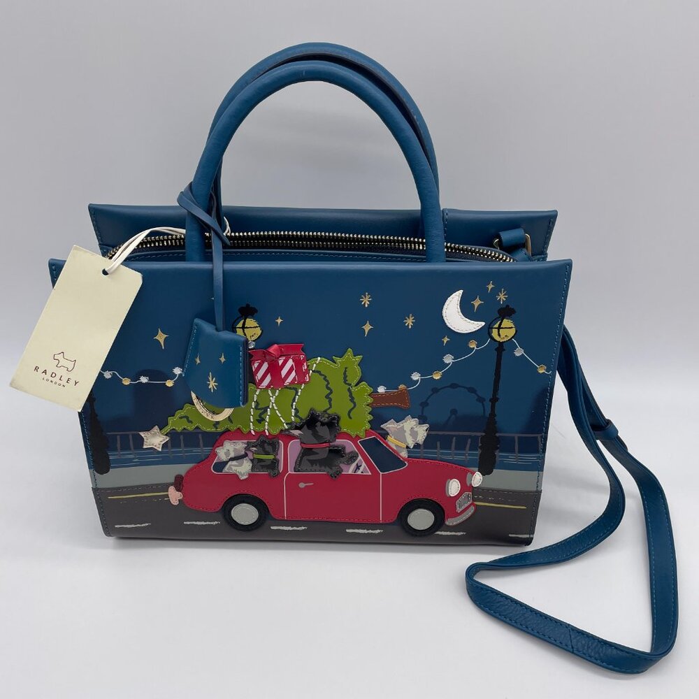 Radley London Driving Home For Christmas Medium Leather Satchel - Picture 6 of 16